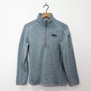 Patagonia Women's Better Sweater 1/4 Zip Fleece Blue Size Medium
